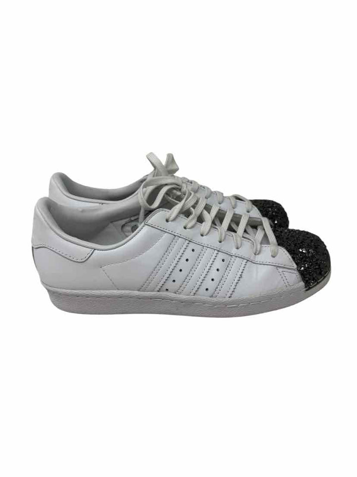 Shoe Size 40.5 Adidas White Leather Sneakers