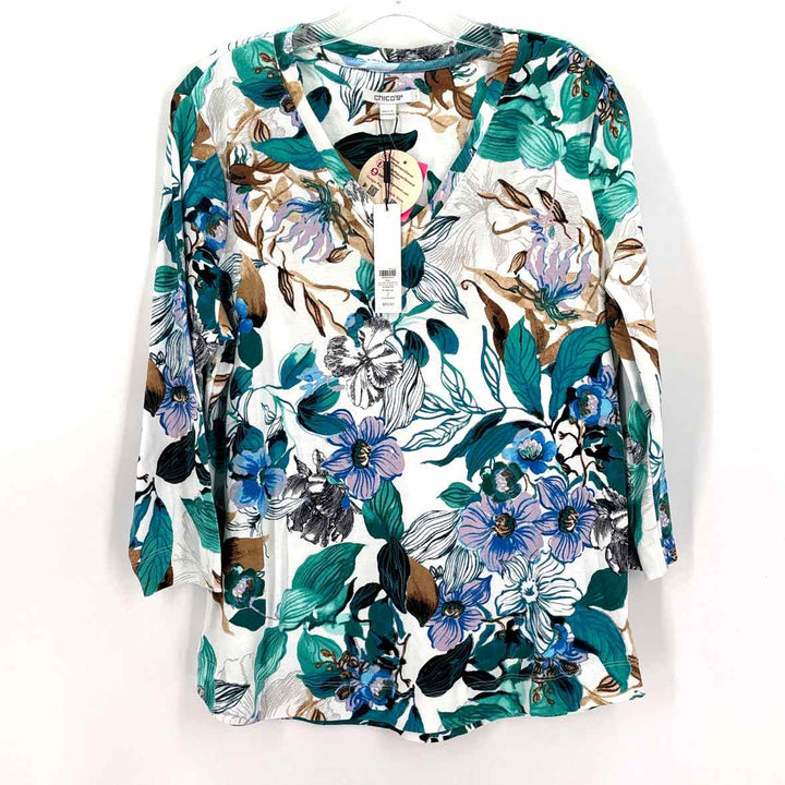Size L Chico's Multi-Color Cotton Shirt