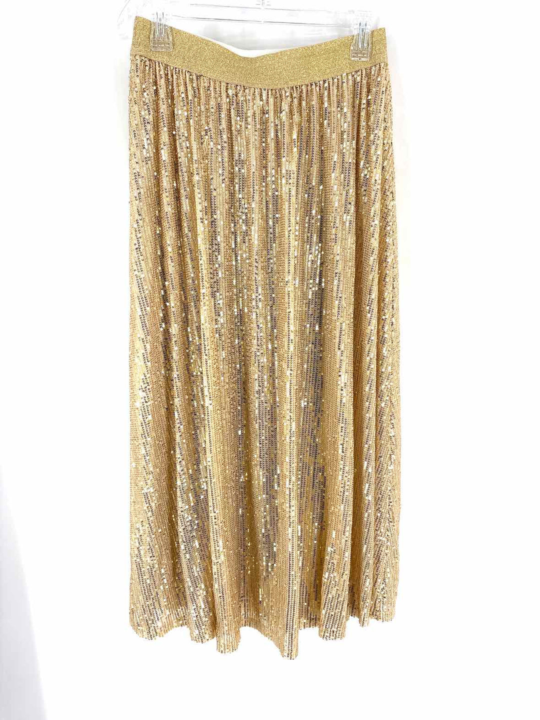 Size L SEE AND BE SEEN Gold Skirt