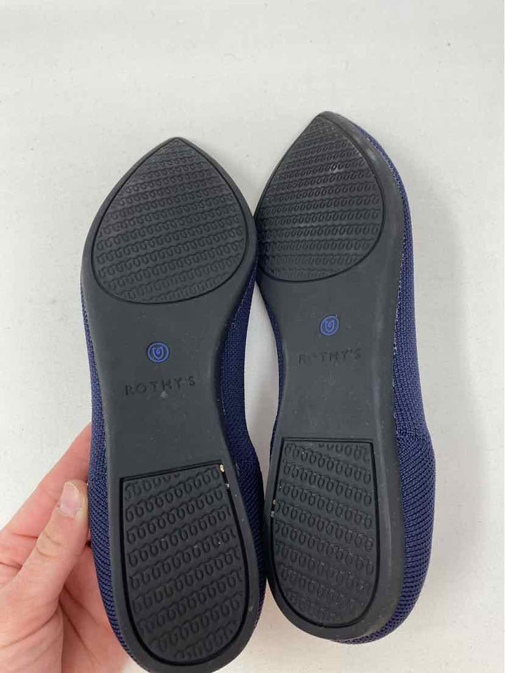 Shoe Size 8.5 ROTHY'S Navy Flats