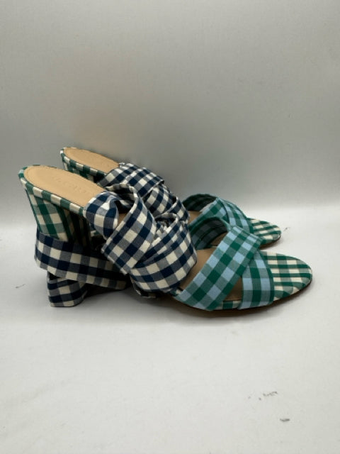 Shoe Size 7.5 J Crew Navy Print Sandals