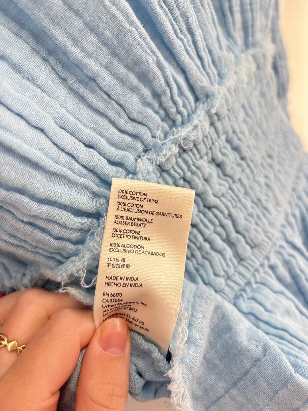 Size M FREE PEOPLE Blue Shirt