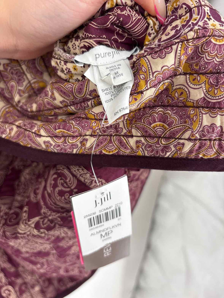 Size M J JILL Purple Print Jacket