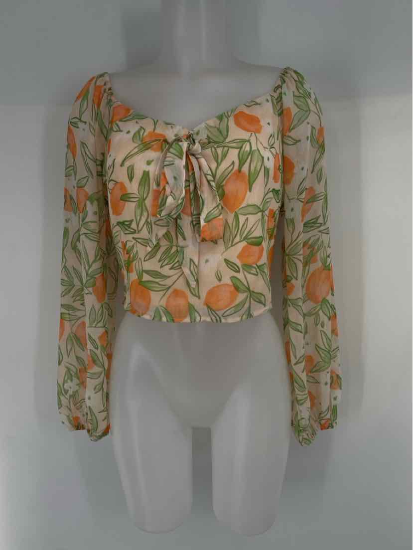 Size L ORANGE PRINT Shirt