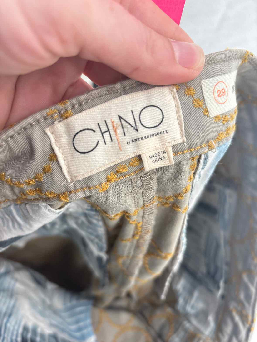 Size 29 Anthropologie Mustard Pants