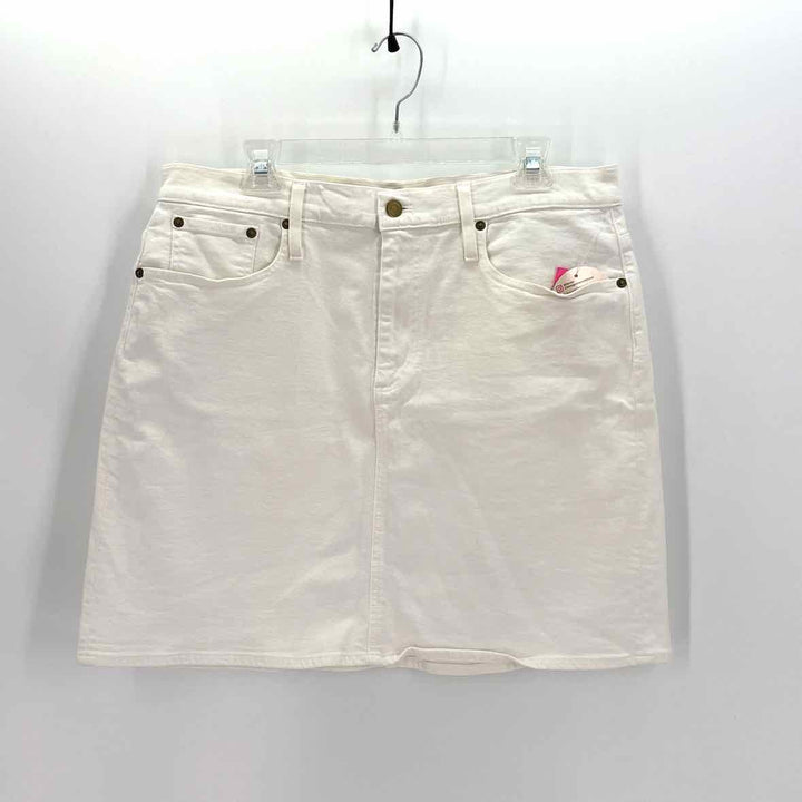 Size 32 J Crew White Denim Skirt