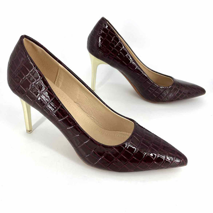 Shoe Size 42 Burgundy PATENT Pumps