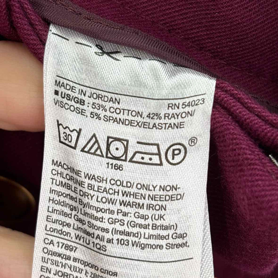 Size 2 Banana Republic Burgundy Pants