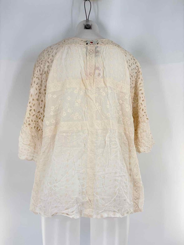 Size L Johnny Was Cream Shirt