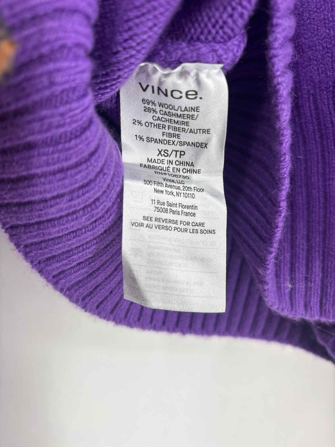 Size XS VINCE Purple Sweater
