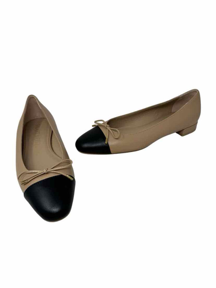 Shoe Size 9 Stuart Weitzman Beige Leather Flats