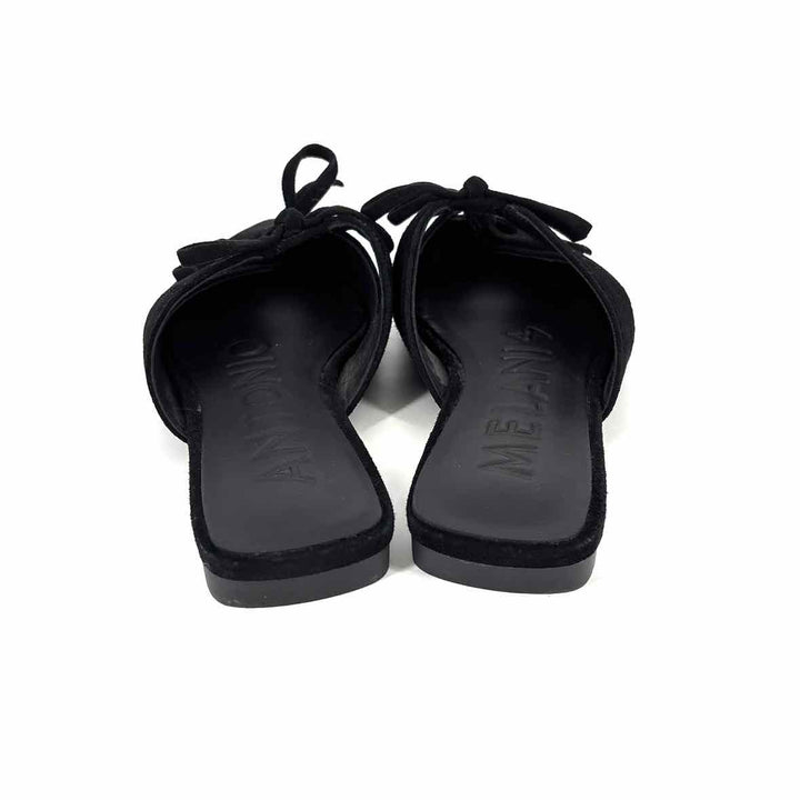 Shoe Size 6.5 ANTONIO MELANI Black Suede Flats