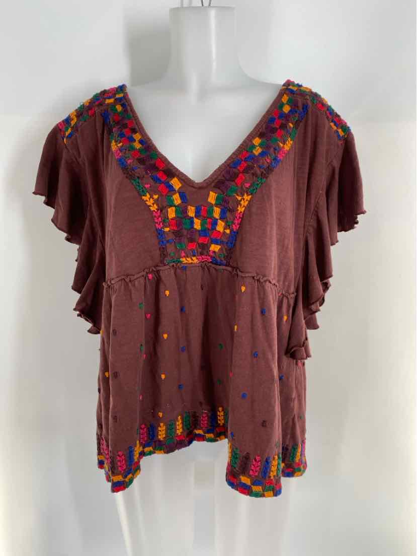 Size XL Anthropologie Brown Shirt