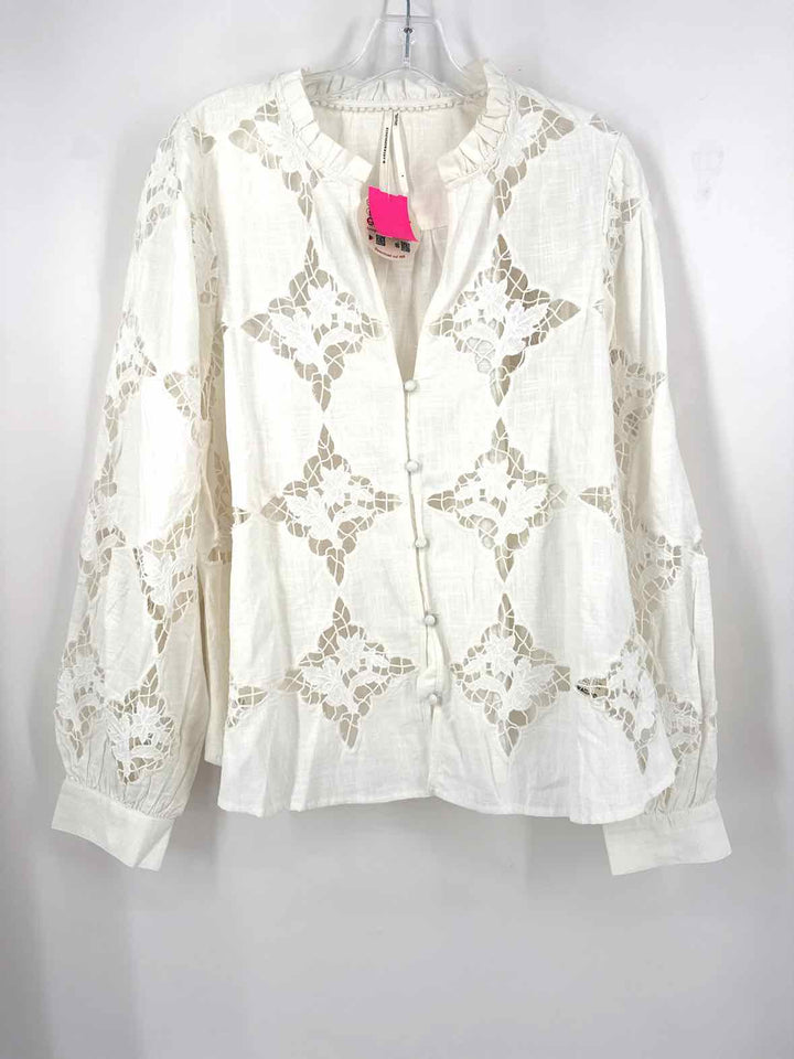 Size L Anthropologie White Shirt