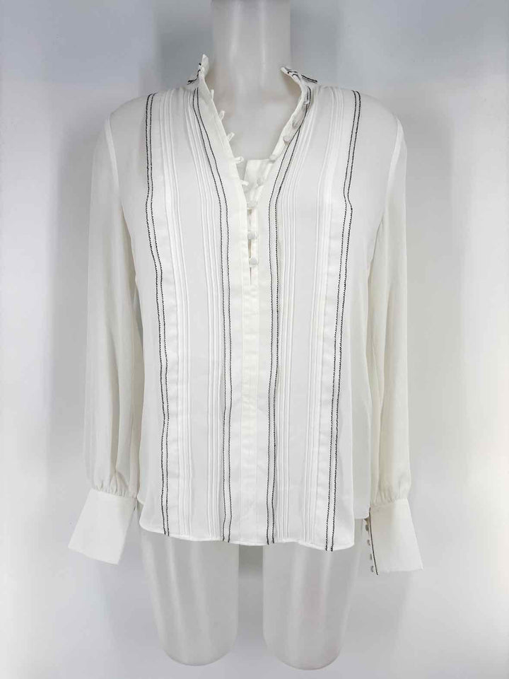 Size 6 White House Black Market White Shirt
