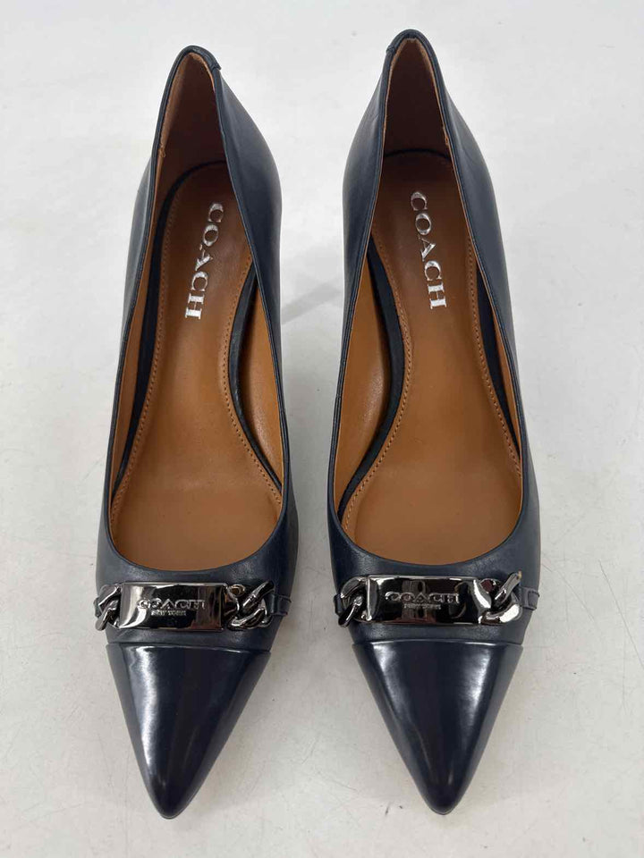 Shoe Size 7.5 Coach Navy Pumps
