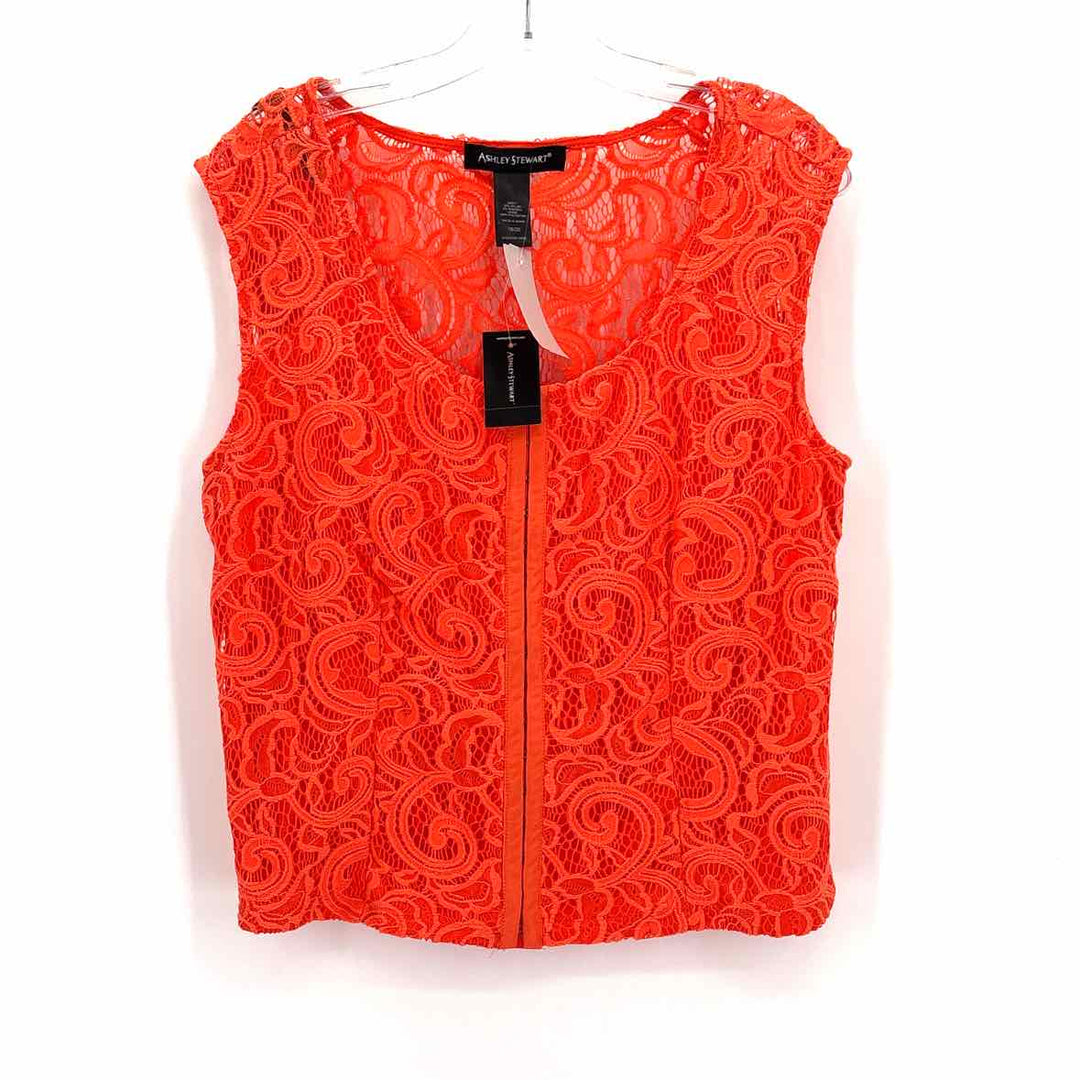 Size 18/20 Ashley Stewart Orange Lace Shirt