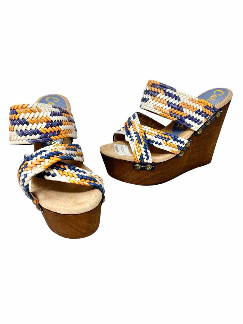 Shoe Size 8 Blue Leather Sandals