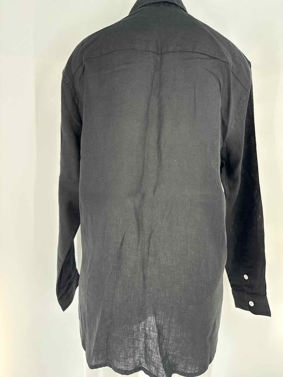 Size L Black Linen Shirt
