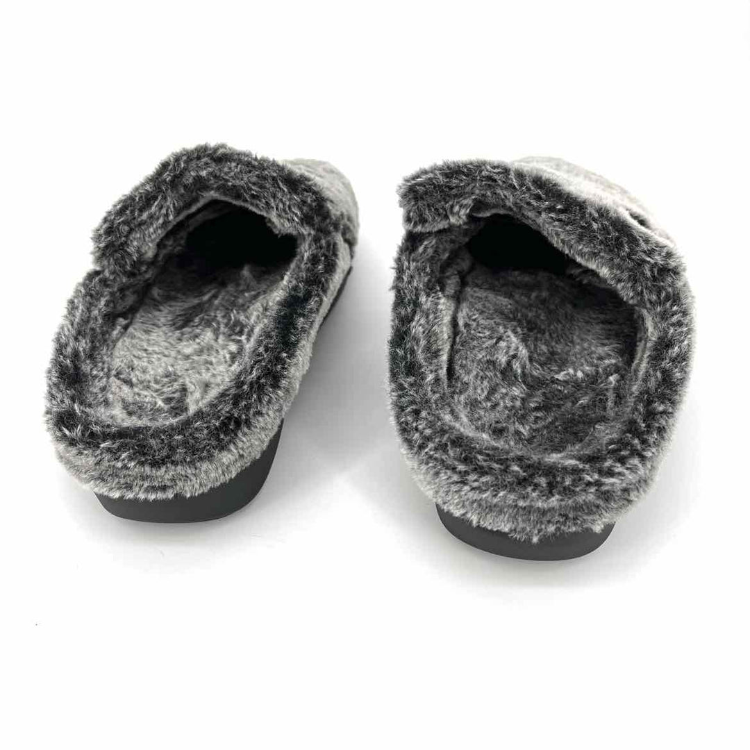 Shoe Size 7 ALEGRIA Gray Faux Fur Slippers