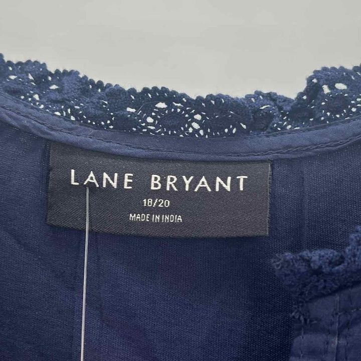 Size 18/20 LANE BRYANT Navy Knit Lace Shirt
