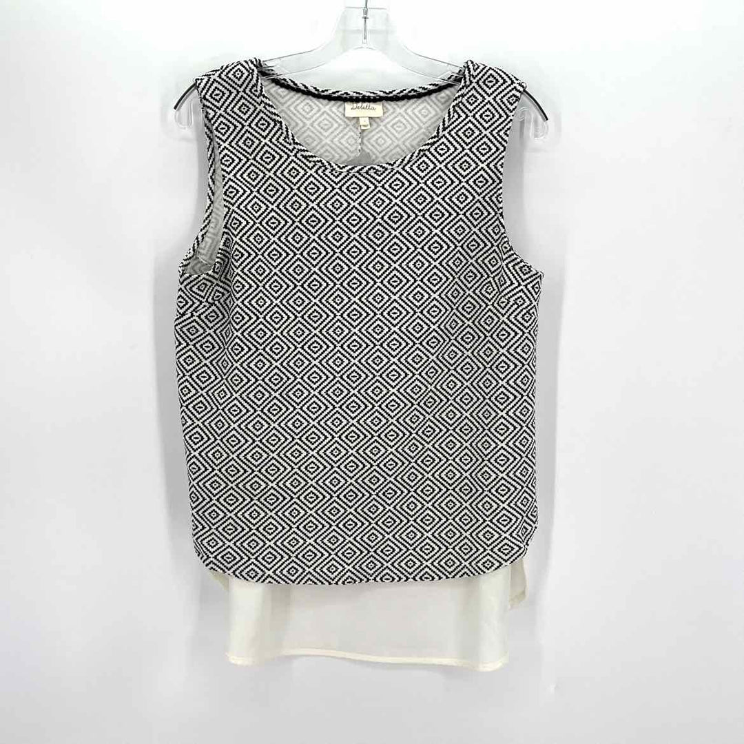 Size L DELETTA Black/White Shirt