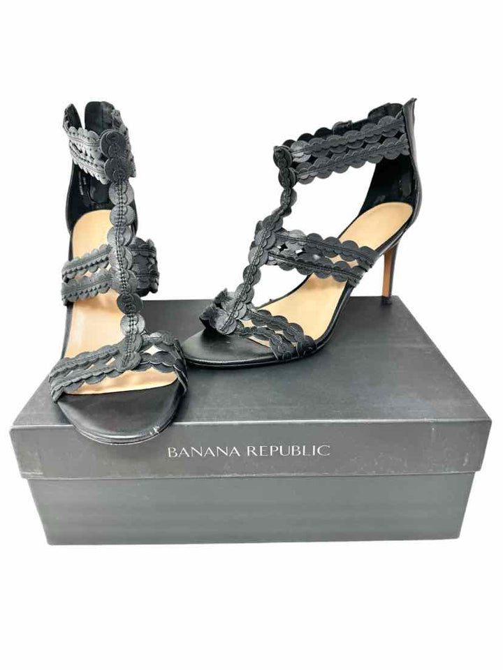 Shoe Size 8.5 Banana Republic Black Leather Sandals