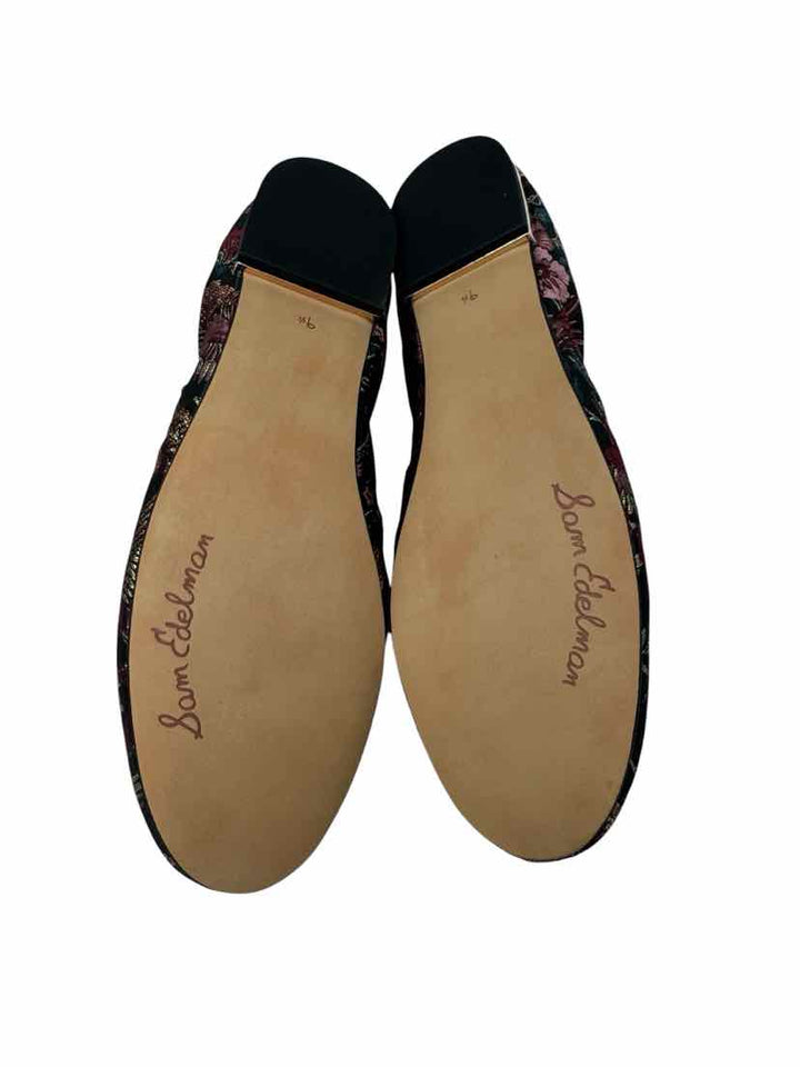 Shoe Size 9.5 Sam Edeleman Burgundy Sateen Flats