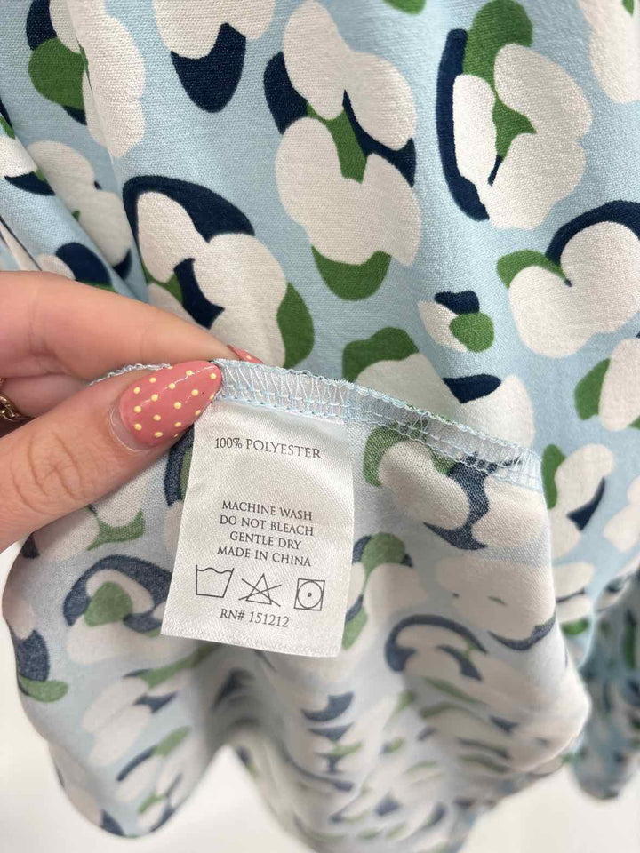 Size L MICHELLE MCDOWELL Blue Print Dress