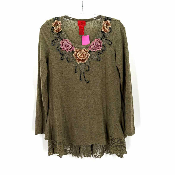 Size S Olive Lace Shirt