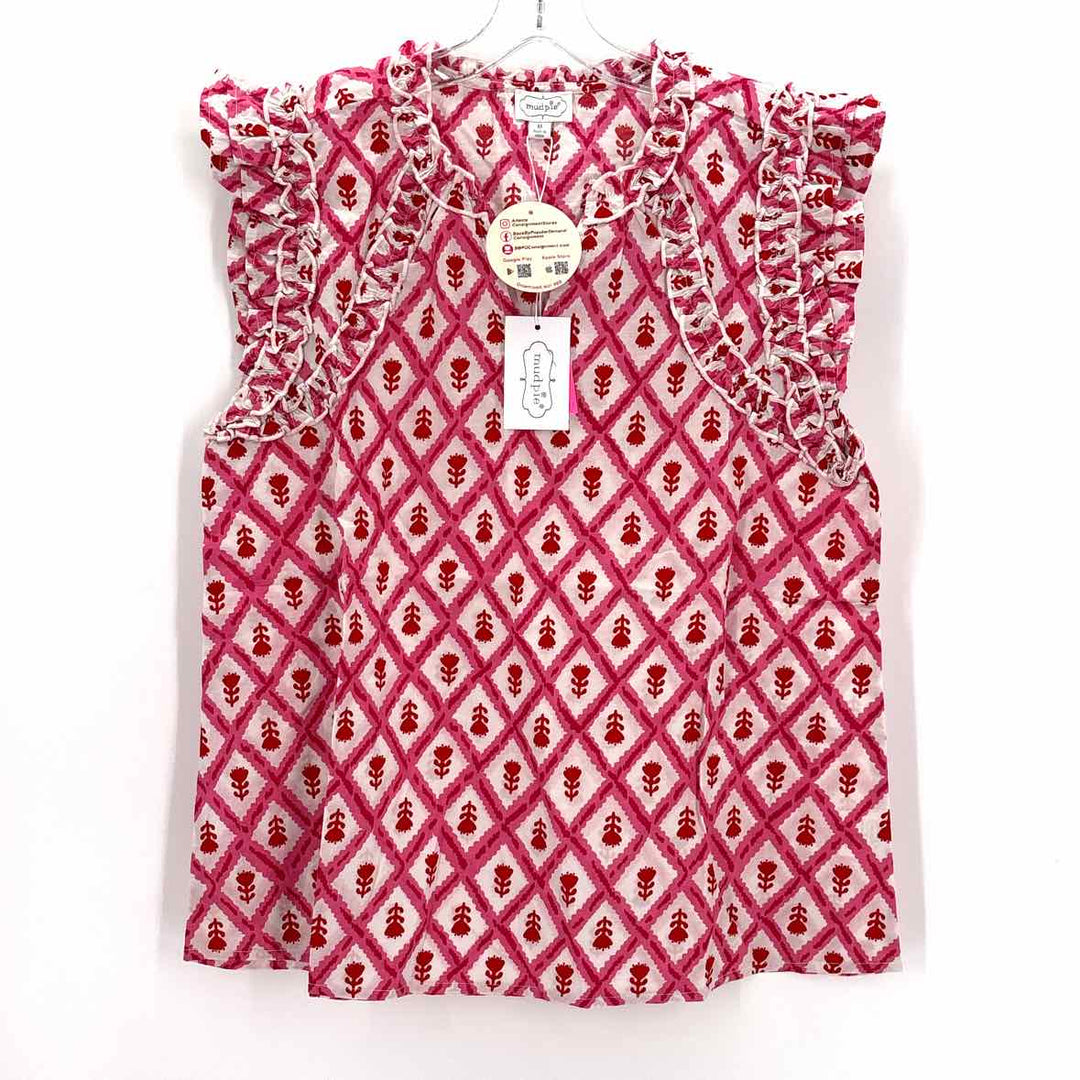 Size M Mud Pie PINK PRINT Shirt