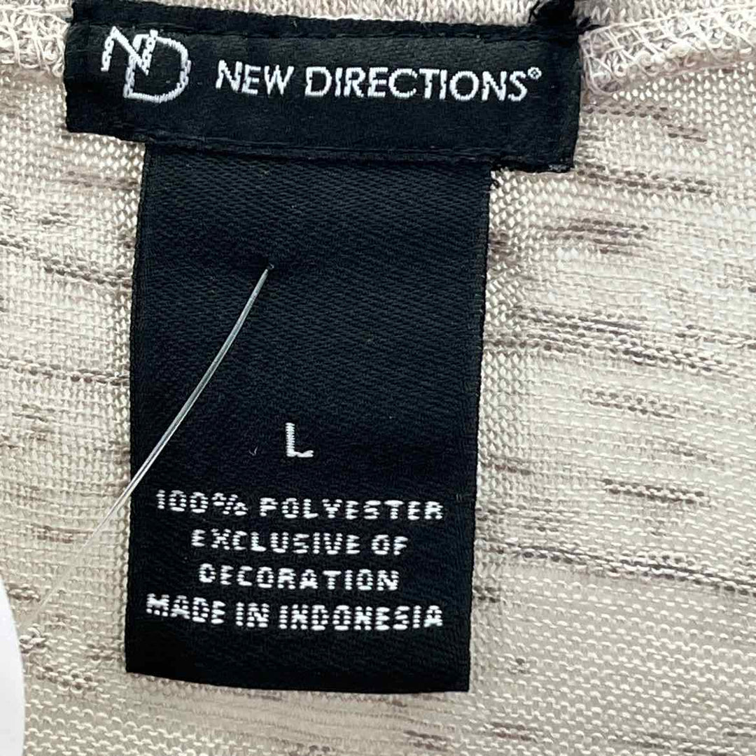 Size L NEW DIRECTION Taupe Knit Shirt