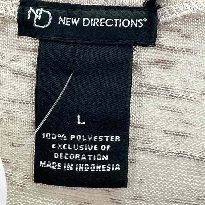 Size L NEW DIRECTION Taupe Knit Shirt