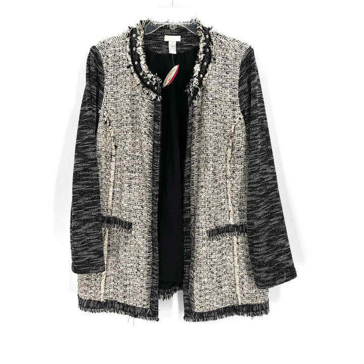 Size L Chico's Multi-Color Tweed Jacket