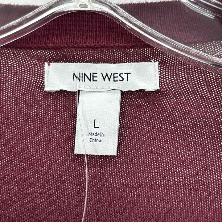 Size L Nine West Burgundy Sweater
