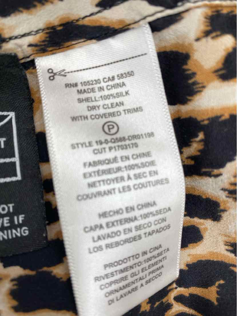Size S EQUIPMENT Brown Print Dress
