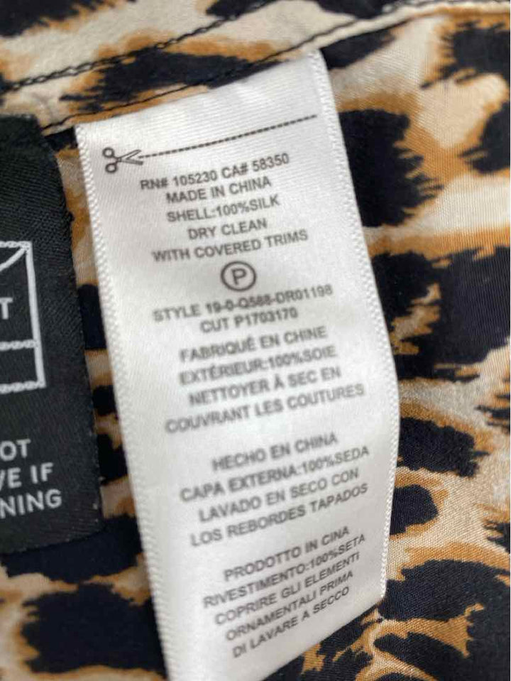 Size S EQUIPMENT Brown Print Dress