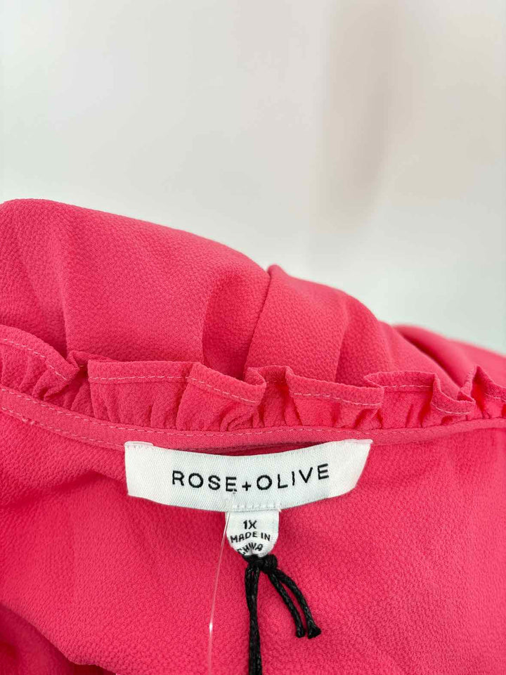 Size X ROSE + OLIVE Pink Shirt