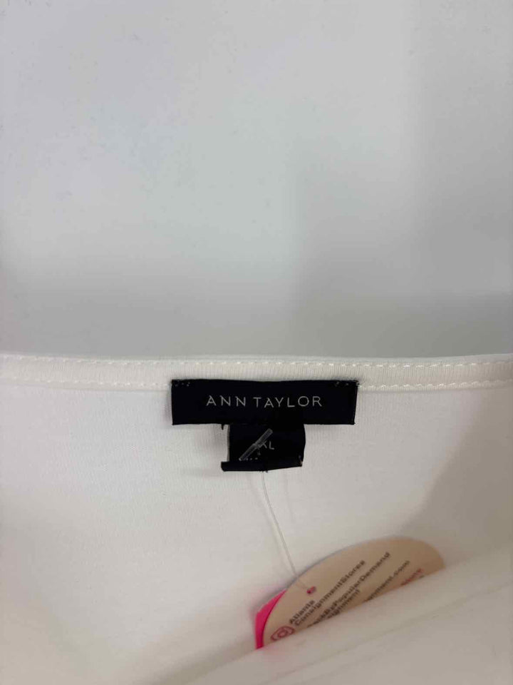 Size XL Ann Taylor White Cotton Shirt