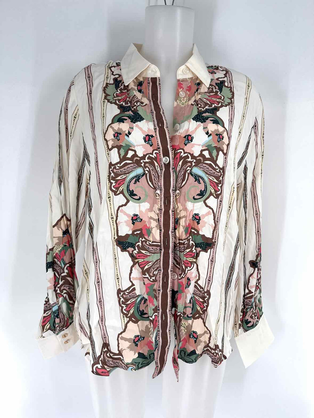 Size 12 Chico's Cream Shirt