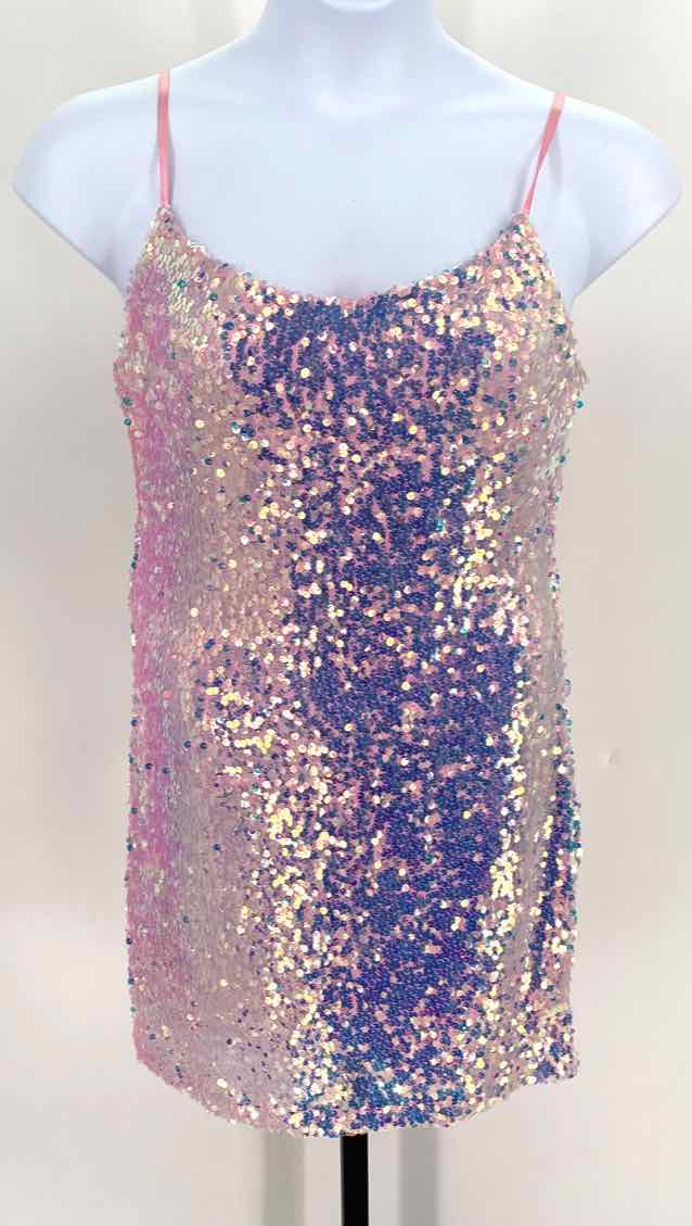 Size 15/16 Pink Sequined Dress
