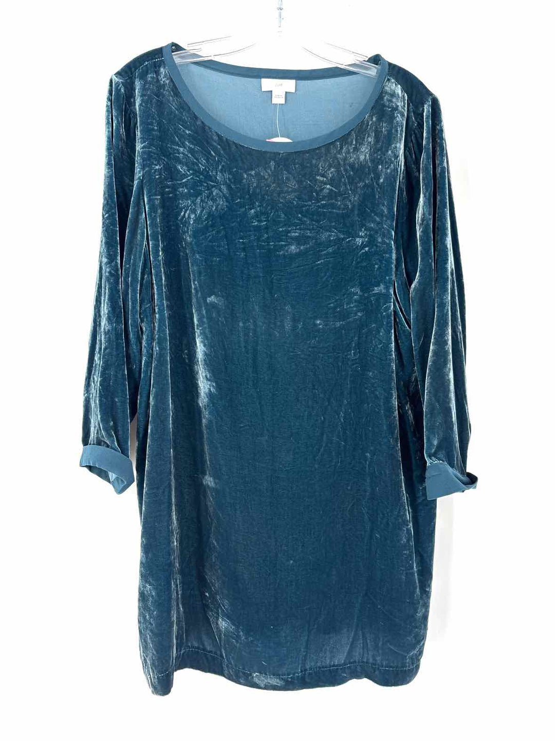 Size L J JILL Blue Velour Shirt