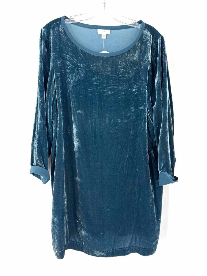 Size L J JILL Blue Velour Shirt