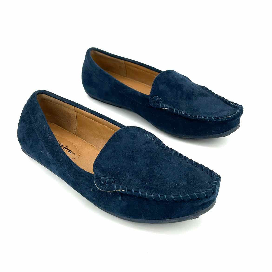 Shoe Size 7.5 COMFORT Navy Faux Leather Loafers