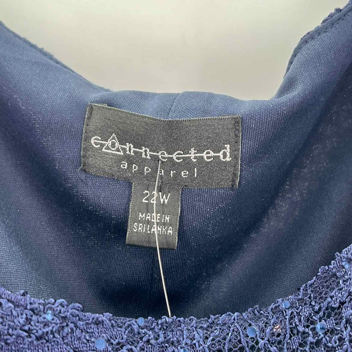Size 22 CONNECTED APPAREL Navy Lace Dress