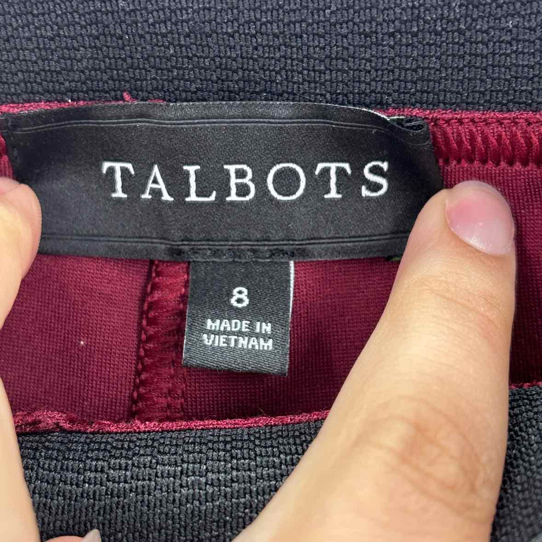 Size 8 Talbots Burgundy Knit Pants