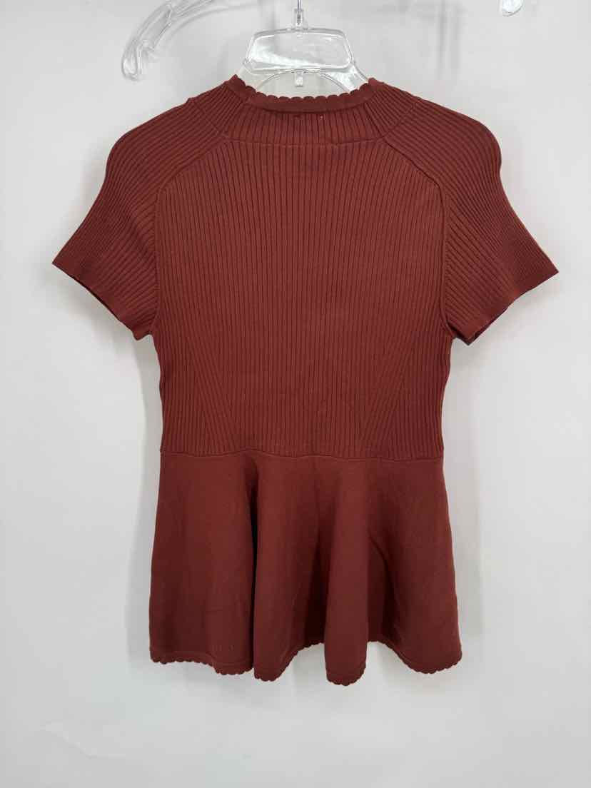 Size M MAEVE Brown Knit Shirt