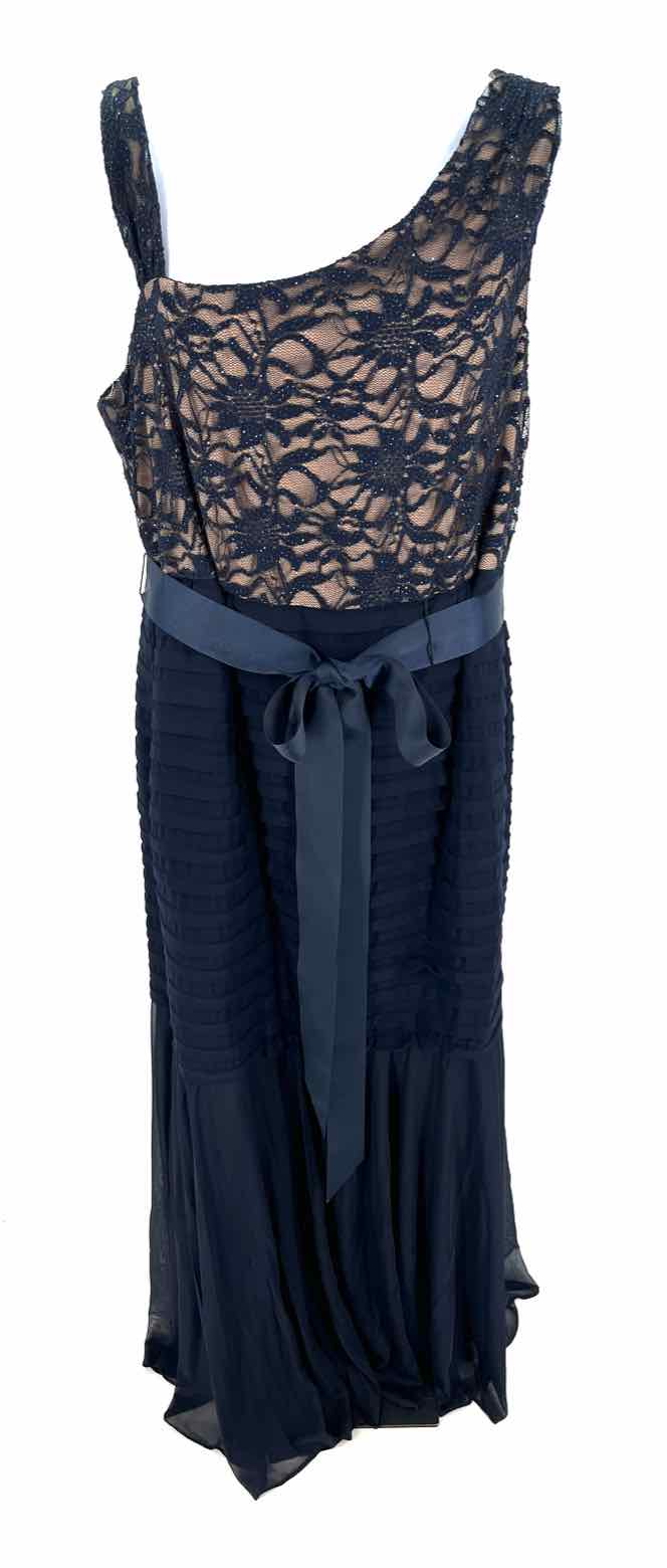 Size 18 R&M RICHARDS Navy Chiffon Lace Dress