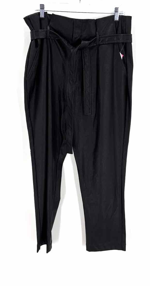 Size 14 DKNY Black Faux Leather Pants