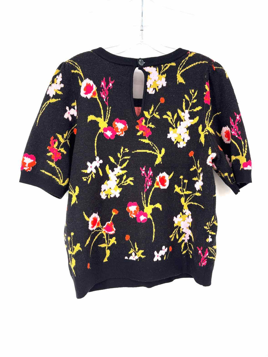 Size L MAEVE Black Print Sweater